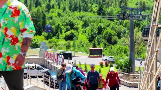 Almaty City Video Lipca 2023 Kazachstan Almaty Medeo Shymbulak Mountain — Wideo stockowe