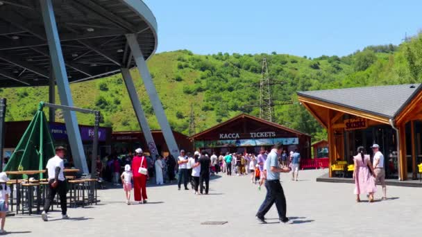 Almaty City Video Lipca 2023 Kazachstan Almaty Medeo Shymbulak Mountain — Wideo stockowe