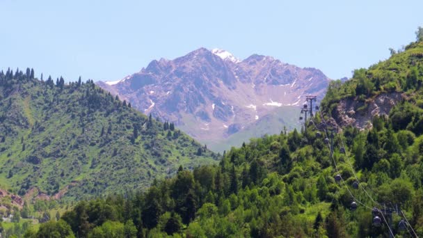 Almaty City Video Ιουλίου 2023 Καζακστάν Αλμάτι Medeo Shymbulak Mountain — Αρχείο Βίντεο