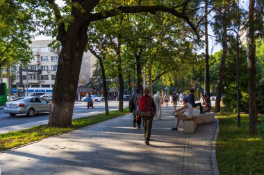 Almaty City 29 Temmuz 2023. Kazakistan, Almaty, Dostyk Caddesi