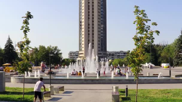 Almaty City Juli 2023 Kazachstan Almaty Dostyk Avenue Hotel Kazakshtan — Stockvideo