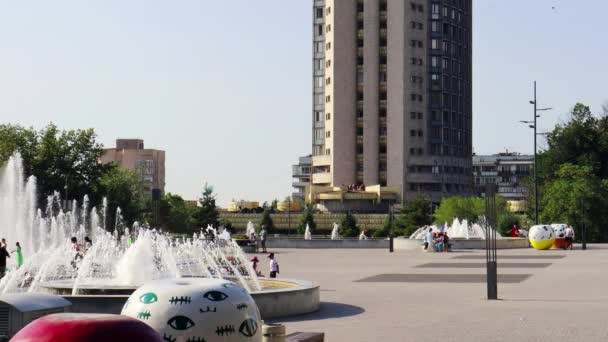 Almaty City Julio 2023 Kazajstán Almaty Dostyk Avenue Hotel Kazakshtan — Vídeo de stock