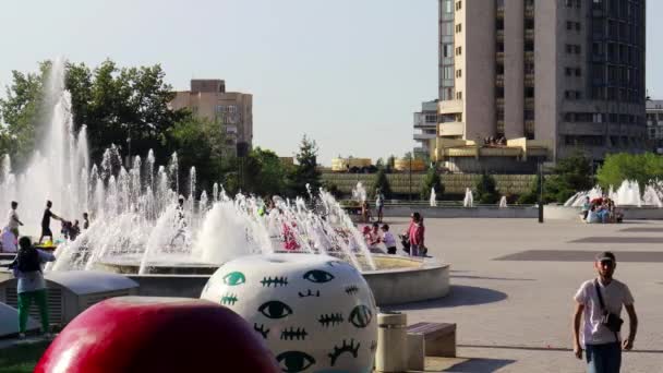 Almaty City Temmuz 2023 Kazakistan Almaty Dostyk Caddesi — Stok video