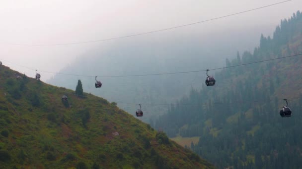 Almaty City Zaman Çizelgesi Ağustos 2023 Medeo Shymbulak Dağı Tatil — Stok video