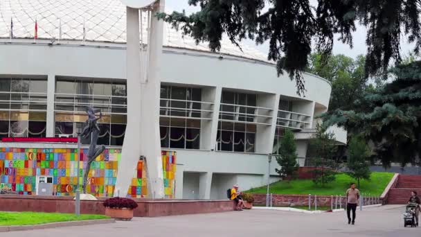 Almaty City Zaman Çizelgesi Ağustos 2023 Kazak Sirki Nin Ünlü — Stok video
