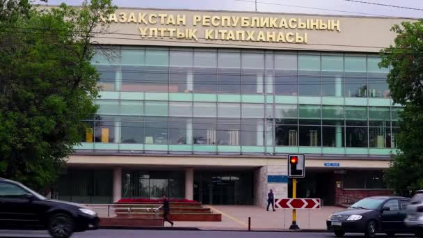 Almaty City Video Sierpnia 2023 Biblioteka Narodowa Kazachstanu — Wideo stockowe