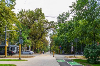 Almaty City, Kazakistan 23 Ağustos 2023. Mukan Tulebayev Caddesi.