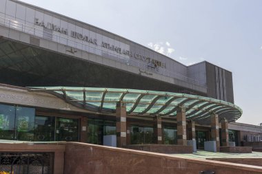 Almaty City, Kazakistan 1 Eylül 2023. Abay Bulvarı. Baluan Sholak Kültür ve Spor Sarayı