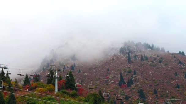 阿拉木图市视频 2023年9月21日哈萨克斯坦阿拉木图Medeo Shymbulak山区度假村 — 图库视频影像