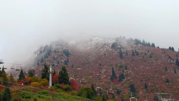 Timelapse Miasta Almaty Almaty Kazachstan Września 2023 Medeo Shymbulak Mountain — Wideo stockowe