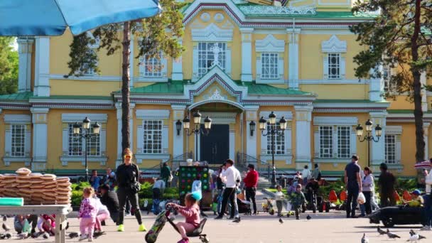 Vídeo Almaty City Almaty Cazaquistão Setembro 2023 Parque Central Panfilov — Vídeo de Stock