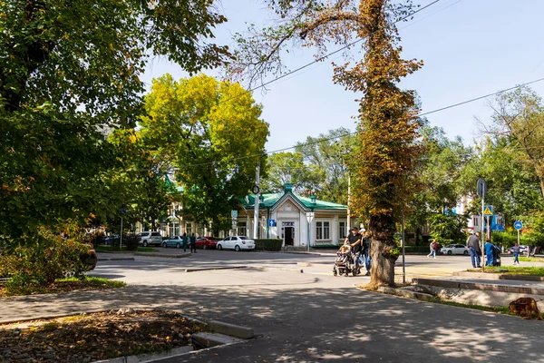 Almaty City Kazachstan September 2023 Kyzyl Tan Een Gebouw Van — Stockfoto