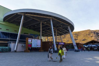 Almaty Şehri 17 Kasım 2023 Medeo Shymbulak Dağı Tatil Köyü