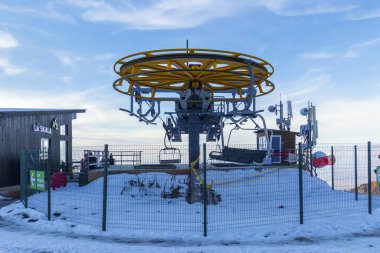 Almaty Şehri 17 Kasım 2023 Medeo Shymbulak Dağı Tatil Köyü