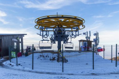 Almaty Şehri 17 Kasım 2023 Medeo Shymbulak Dağı Tatil Köyü