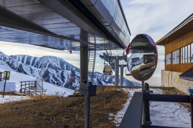 Almaty Şehri 17 Kasım 2023 Medeo Shymbulak Dağı Tatil Köyü