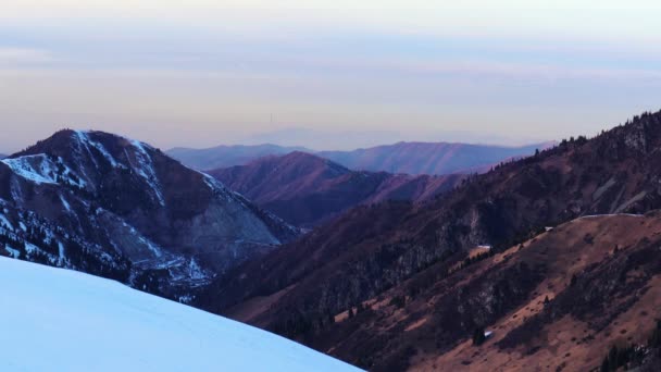 Almaty Cidade Vídeo Novembro 2023 Medeo Shymbulak Mountain Resort — Vídeo de Stock