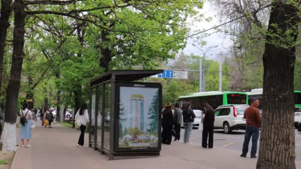 アルマティ シティ ビデオ カザフスタン 2024年4月23日 ゴゴール ストリート — ストック動画