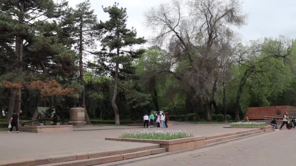 Almaty City Video Kazakhstan April 2024 Gogol Street — стоковое видео