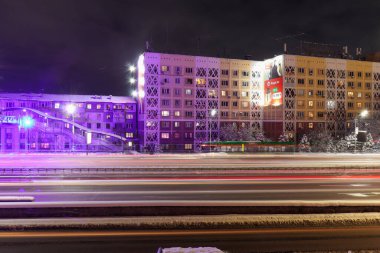 Almaty City Kazakistan 8 Ocak 2025. Al Farabi Caddesi, Almaty 'deki Birinci Başkan Parkı.