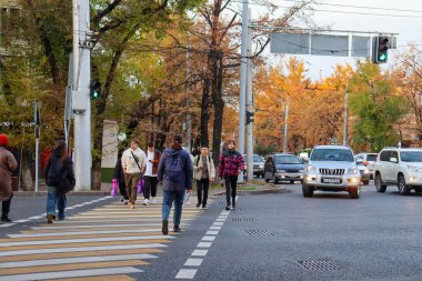 Almaty City Kazakistan 24 Ekim 2024. Atakent Bölgesi