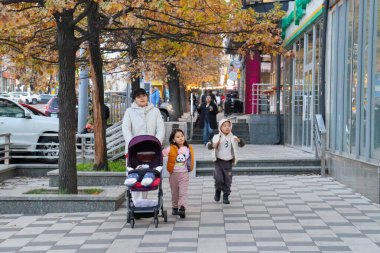 Almaty City Kazakistan 24 Ekim 2024. Atakent Bölgesi