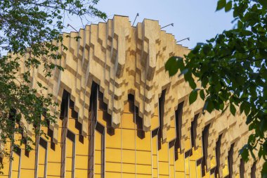 Almaty City Kazakistan 17 Mayıs 2025. Cumhuriyet Meydanı, Almaty 'deki Donanım Stüdyosu Kompleksi (ASK-2)