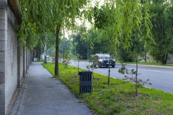 Almaty City Kazakistan 25 Mayıs 2025. Almaty 'deki Sadykov Caddesi.