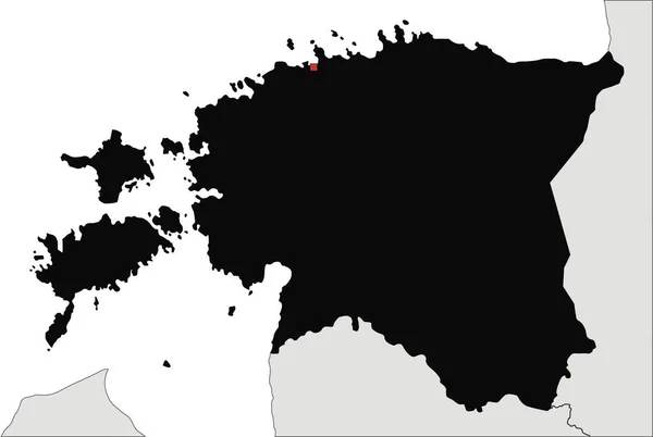 Εξαιρετικά Λεπτομερής Χάρτης Της Εσθονίας Silhouette — Διανυσματικό Αρχείο