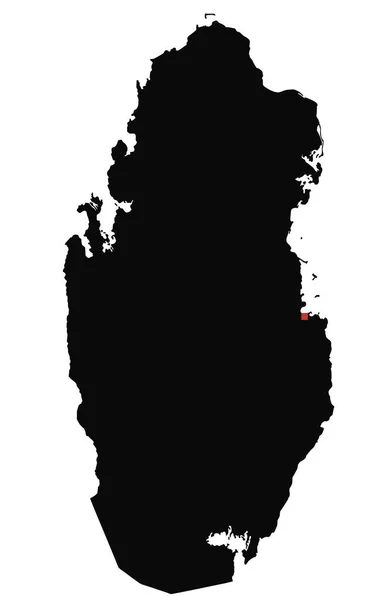 Εξαιρετικά Λεπτομερής Χάρτης Silhouette Κατάρ — Διανυσματικό Αρχείο
