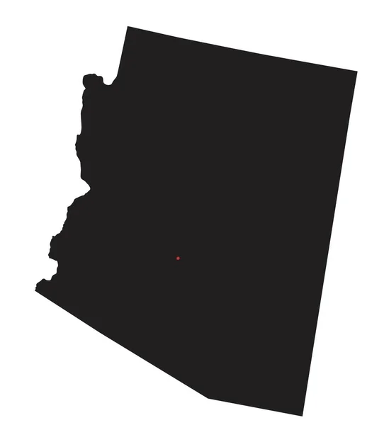 亚利桑那州高度详细的轮廓图 — 图库矢量图片
