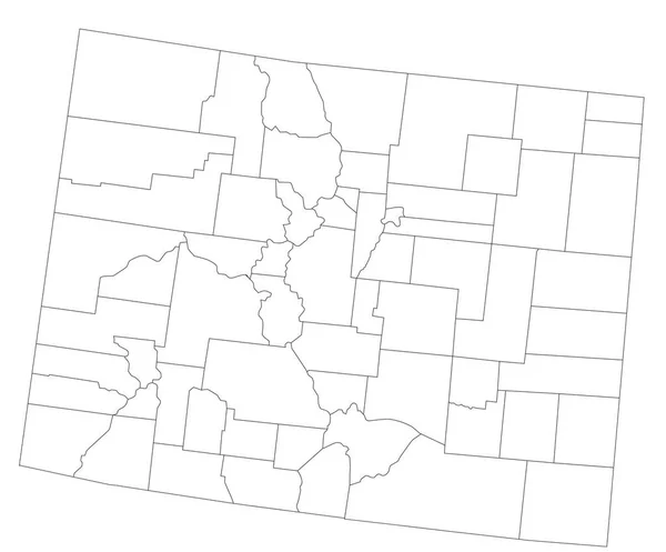 Mycket Detaljerad Karta Över Colorado Blinda — Stock vektor