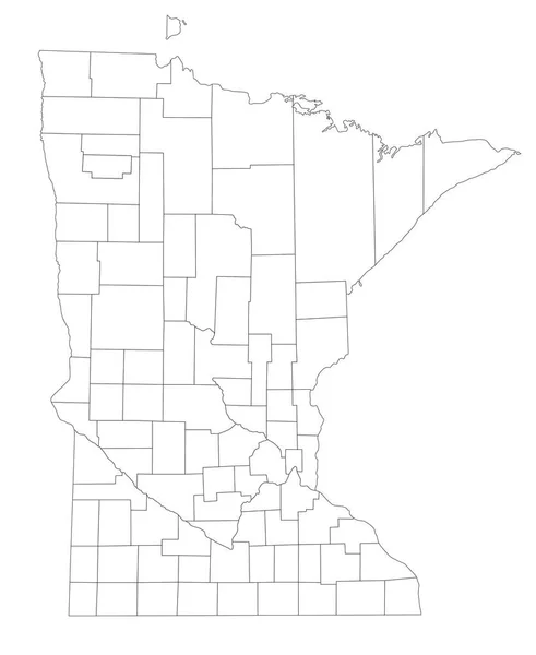 Vysoce Podrobná Minnesota Blind Map — Stockový vektor