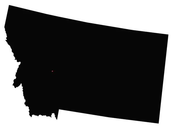 蒙大拿州高度详细的轮廓图 — 图库矢量图片