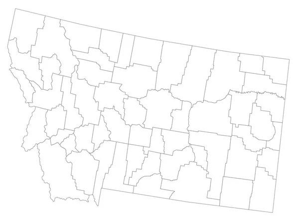 Надзвичайно Детальна Карта Монтани — стоковий вектор