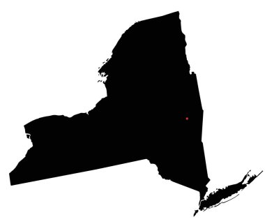Çok Ayrıntılı New York Siluet Haritası.