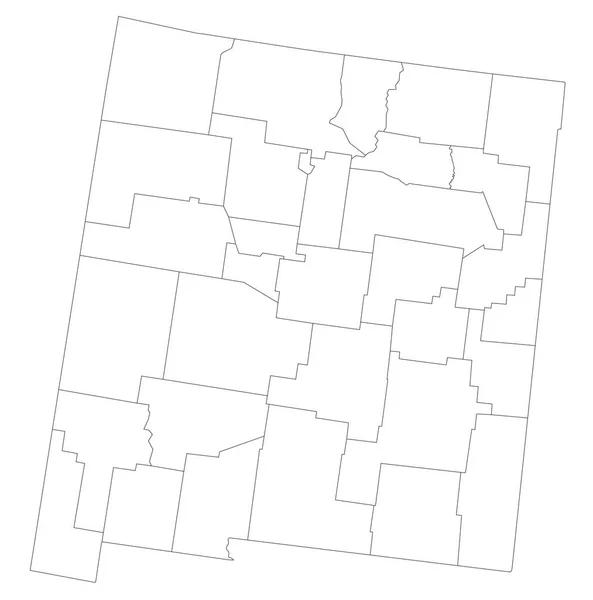 Mappa Cieca Del Nuovo Messico Altamente Dettagliata — Vettoriale Stock