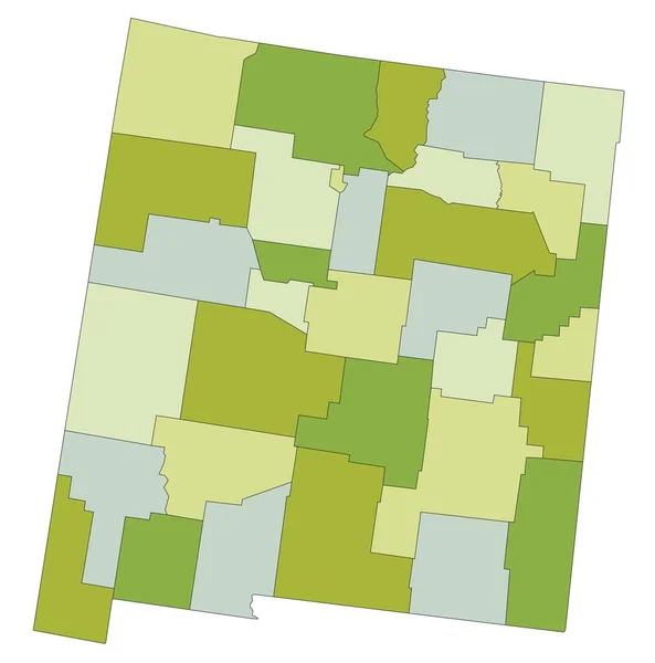 Mapa Político Editável Altamente Detalhado Com Camadas Separadas Novo México —  Vetores de Stock