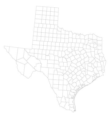 Yüksek Detaylı Teksas Kör Haritası.