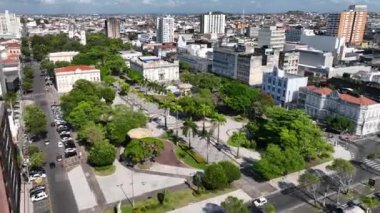 Aracaju Sergipe. Aracaju Brezilya. Cityscape Fausto Cardoso Meydanı ve Brezilya 'daki Aracaju başkenti Sergipe' deki hükümet binası ve Katedral Kilisesi. Seyahat yerleri. Brezilya Kuzeydoğu.