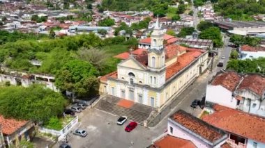 Paraiba Eyaleti 'ndeki Joao Pessoa şehrindeki tarihi binalar. Tarih Merkezi 'ndeki ortaçağ binaları. Şehir manzarası Joao Pessoa Paraiba. Joao Pessoa Brezilya şehir merkezi.