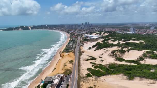 Panoramalandschaft Der Innenstadt Der Küstenstadt Natal Bundesstaat Rio Grande Norte — Stockvideo