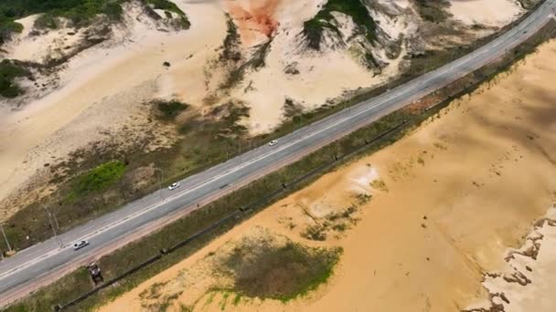 Берегова Дорога Наталі Ріо Гранде Норте Бразилія Desert Landscape Біля — стокове відео
