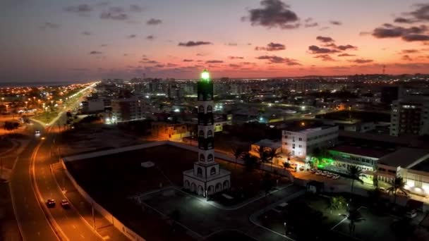 Захід Сонця Аракаджу Сергіпі Аракаджу Бразилія Повітряний Захід Ландшафту Аталая — стокове відео