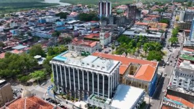 Paraiba Eyaleti 'ndeki Joao Pessoa şehrindeki tarihi binalar. Tarih Merkezi 'ndeki ortaçağ binaları. Şehir manzarası Joao Pessoa Paraiba. Joao Pessoa Brezilya şehir merkezi.