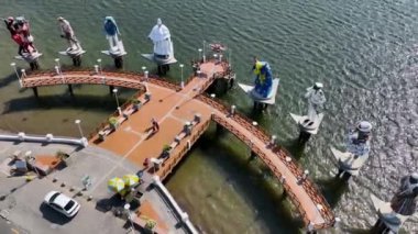 Aracaju Sergipe. Aracaju Brezilya. Brezilya 'nın Aracaju başkenti Sergipe' de Sergipe Halkı İkonaları 'nın panoramik hava manzaralı şehri. Seyahat yerleri. Brezilya Kuzeydoğu. Turizm simgesi.