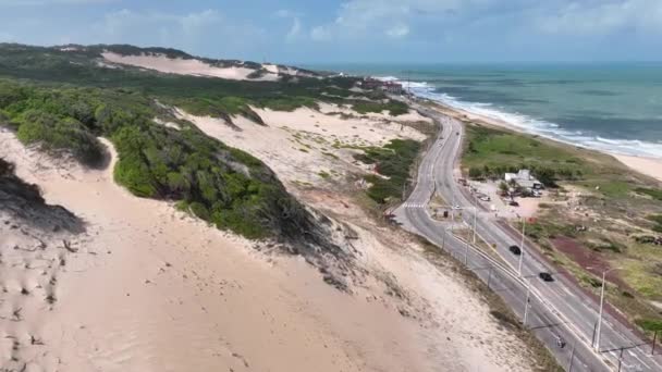 Panoramic Aerial Landscape Downtown Coast City Natal Rio Grande Norte — Stock Video