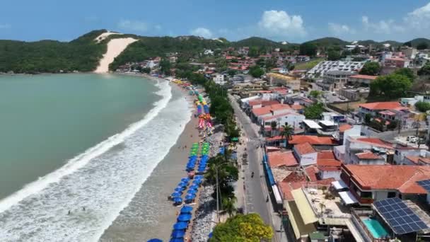 Ponta Negra Beach Paesaggio Natal Capitale Del Rio Grande Norte — Video Stock