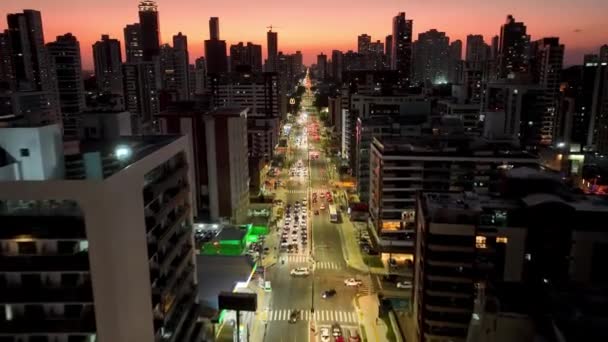 Panning Ampla Paisagem Pôr Sol Famoso Lugar Cidade João Pessoa — Vídeo de Stock
