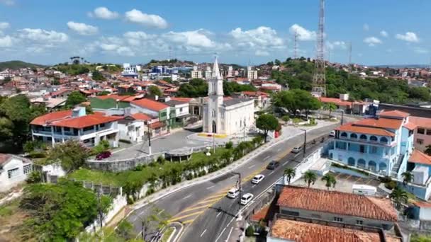 Aracaju Sergipe Aracaju Brazil Panoramic Wide Landscape Santo Antonio Church — Stock Video